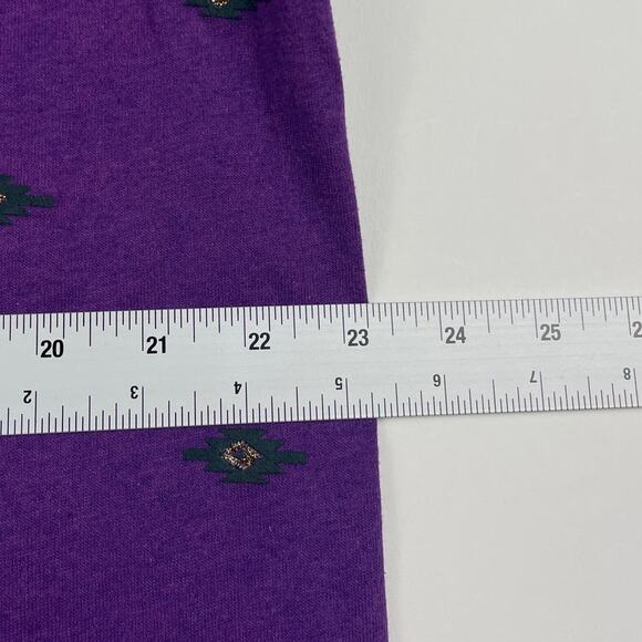 Vintage Western Cowgirl Boots Cactus Horseshoe Purple Shirt Fits like XL - Picture 4 of 8